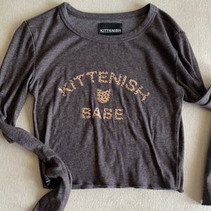 Kittenish Crop Long Sleeve